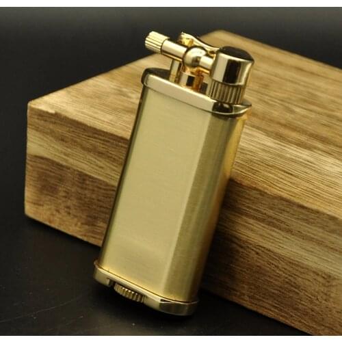 Zorro Turning Head Cover Side Wheel Arm Lift Metal Wooden Shell Kerosene Lighter