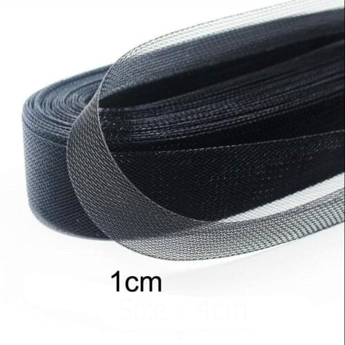0.4"(1cm) Flat Stiff Crinolines Plain Crins Horsehair Trimming/Braid For Fascinator Hat 100yard/lot