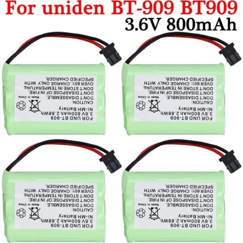 2/3/4pcs 3.6V 800mAh NI-MH Battery For uniden BT-909 BT909 cordless phone battery 3*AAA nimh 800mAh 3.6V rechargeable batteries