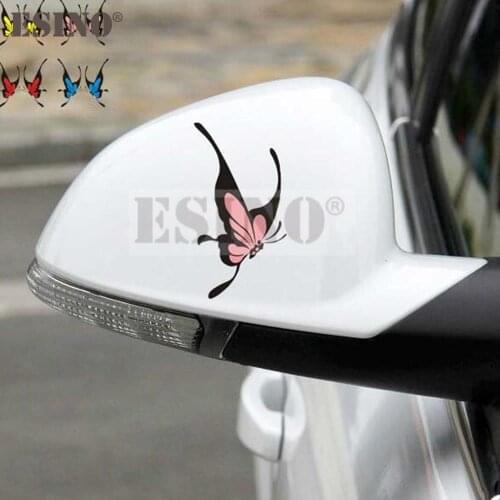 2 x Newest Car Accessories Styling Creative Design Colorful Flying Butterfly Car Body Rear View Mirrors Stickers Decal Vinyl