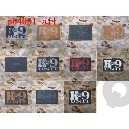 3D PVC Patch K9 Dog paw K-9 UNIT Morale of tactical military