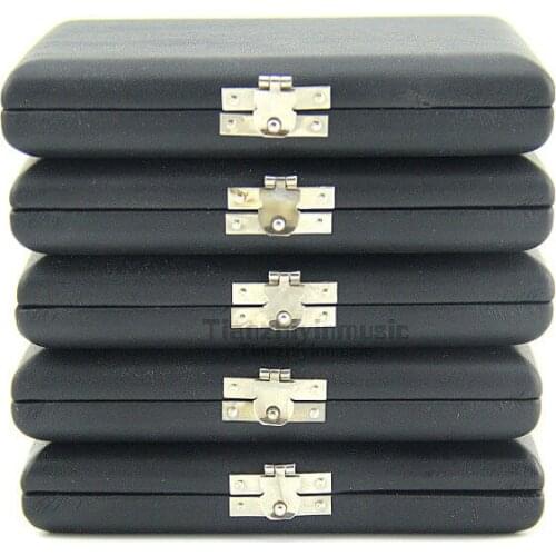 5pcs Wood Leather Saxophone Clarinet Reeds Case Box Hold 12 Reeds