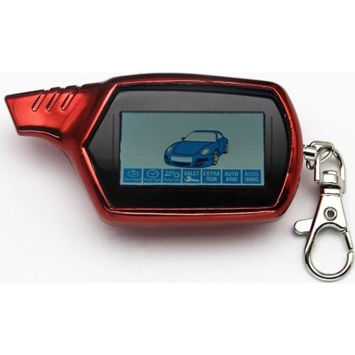 Car Alarm B9+TPU Case Engine Starter Fob Keychain Body Remote Anti-theft System For starline B9 LCD Remote Controller
