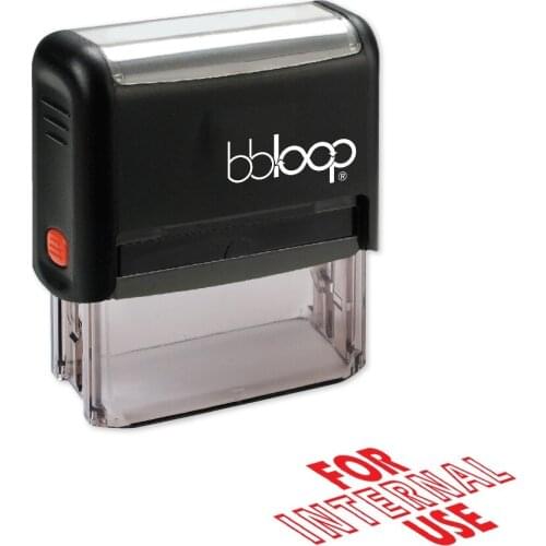 BBloop "FOR INTERNAL USE" Bold And Outline Self-Inking Stamp, Rectangular, Laser Engraved, RED