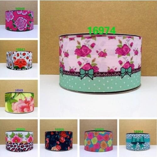 Free shipping 2020 new arrival ribbons satin ribbon 100 polyester 10 yards printed grosgrain ribbons 16947