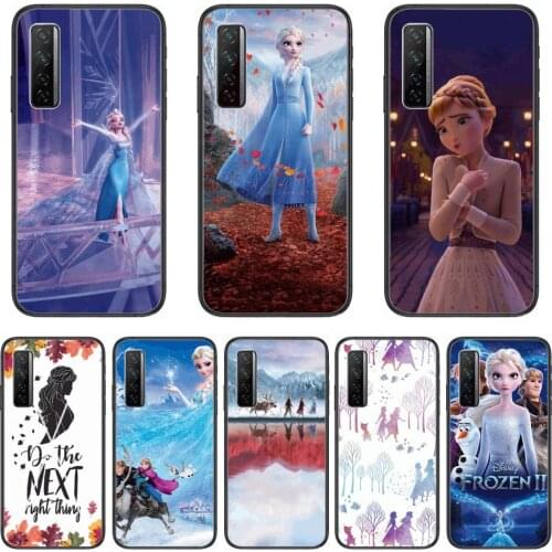 Disney Frozen Elsa Olaf Phone Case For Huawei mate 40 30 10 20 40 8 9 Lite Z Pro Black Etui 3D Coque Painting Hoesjes 5g black