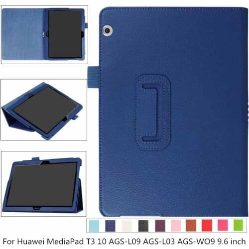 Case for Huawei MediaPad T3 10 AGS-L09 AGS-L03 AGS-WO9 9.6 Honor Play Pad 2 Ultra Slim Folding Flip Stand Cover Case + pen