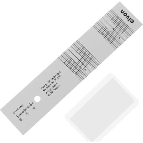 Pickup Calibration Distance Gauge Protractor Record LP Vinyl Turntable Phonograph Phono Cartridge Stylus Alignment Adjustment