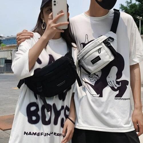 Canvas Waist Bag Belt Purse Men Casual Outdoor Crossbody Bag Phone Pouch Cigarette Pack Unisex Chest Bags Hip Waist Pack