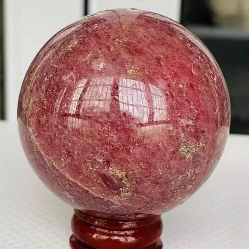 Natural Polished Strawberry Quartz Sphere Crystal ball,natural rose stone,healing crystal ball,home decoration,Reiki ,fengshui