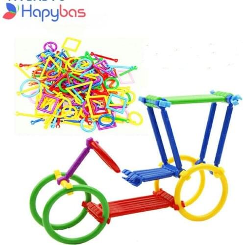 Kindergarten toys smart bar plastic building blocks Pipeline Assembling building blocks toy Early Childhood Educational Toys