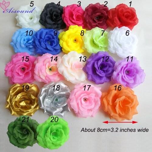 Aisound 50pcs Artificial Silk Rose Flowers for Wedding DIY Floral Supplies Decoravtive Flowers Wreath Fake Rose For Decoration