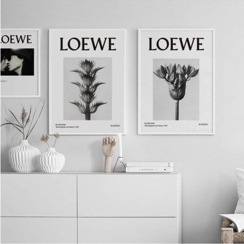Black And White Plants Canvas Painting Simple Modern Nordic Style Poster Wall Decoration Pictures Interior Painting Home Decor