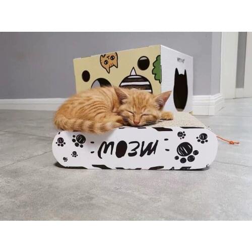 Cat Scratch Board Kitten Corrugated Paper Cat Claw Grinding Toy Strong Wear Resistant Cat Toy Cat Mint Cat Climbing Frame