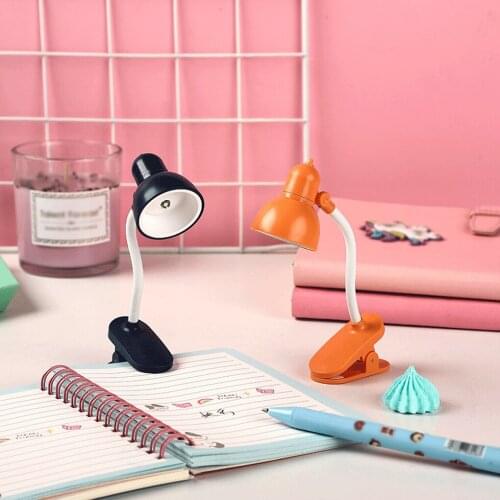 Mini Clip Table Light LED Reading Lamp Battery Operated Desktop Book Light Adjustable Portable Desk Night Lamp For Home Office