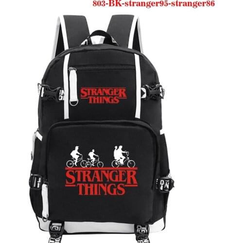 Fashion Backpack Stranger Things Backpack Student Schoolbag Women Letters Print Boys Girls Mochila Back To School Backpack Women