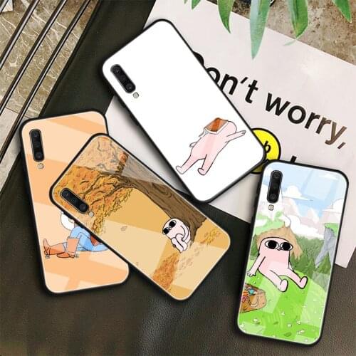 Cartoon ketnipz Colorful Cute Tempered Glass Case For Samsung Galaxy A10S A10E A20S A20E A30S A40 A50S A60 A70 A80 A90 A6 A7 A8