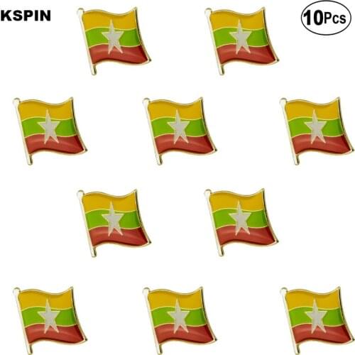 Myanmar Lapel Pin Flag badge Brooch Pins Badges 10Pcs a Lot