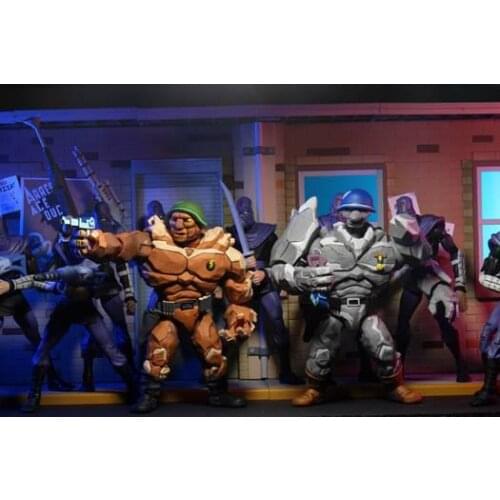 NECA Shredder Krang Turtle General Rock Grannitor And Tragg Animi Version Classic Movable Action Figure Toys