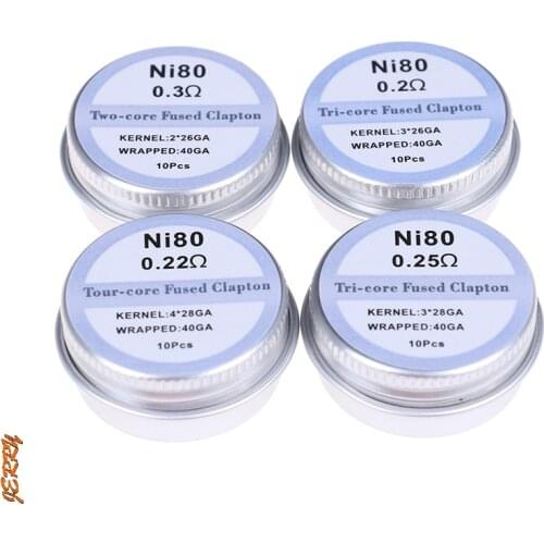 New 10pcs/box Twisted Honeycomb Clapton Coil Prefabricated Package Exotic Mixture Four Tiger Heating Resistance Rda Tool Parts