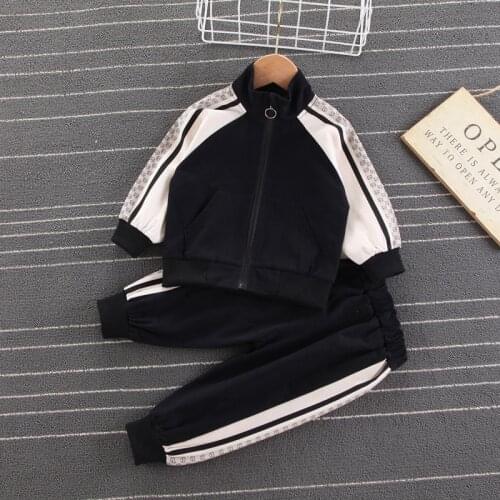 New Kid Boy Clothing Set Jackets Cotton Baby Tracksuit Autumn Spring Toddler Sport Zipper Coat Outfits 1-5 Years Patchwork Suit