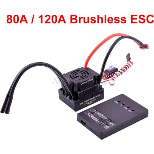 Upgrade Sensorless 80A 120A S-80A S-120A Brushless ESC Electric Speed Controller w/ 5.8V / 3A BEC for 1/8 1:8 RC Car Truck Parts
