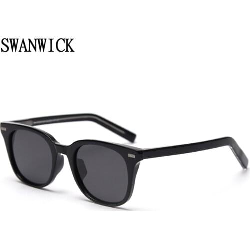 Swanwick TR90 frame square sun glasses polarized sunglasses for men yellow black women sun shades beach Summer korean dropship