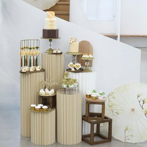 Wood Outdoor Wedding Cake Stands Sets Cupcake Plates for Party Dessert Table Pastries Holder Bakeware for Birthday Party Decor