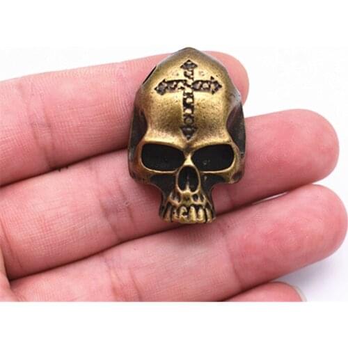 2pcs 36x25x12mm Antique Bronze Plated Skull Head Charms Pendant DIY Handmade Jewelry Accessories