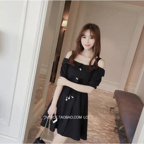 TangWindVisual Off-the-shoulder Summer Dresses