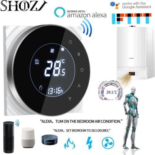 TUYA Alexa Google Home Water/Gas Boiler Thermostat Backlight WIFI Weekly Programmableroom Temperature Controller