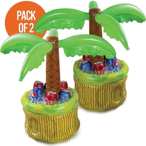 Swimming pool Supplies Inflatable PVC Coconut Tree Ice Bucket Beverage Cooler Storage Ice Pad Beach Party Drink Container Cooler