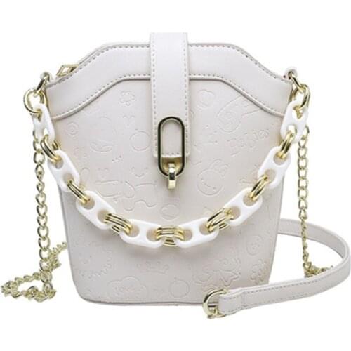 Bag women 2021 new shell bucket bag fashion trend portable chain shoulder bag