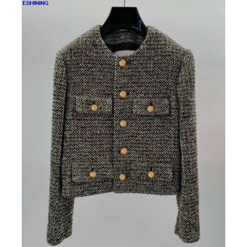 Women office coat blazers for participants in elegant robe blazer blazer jacket lady fall lady ms cloth suits tweed set blousons