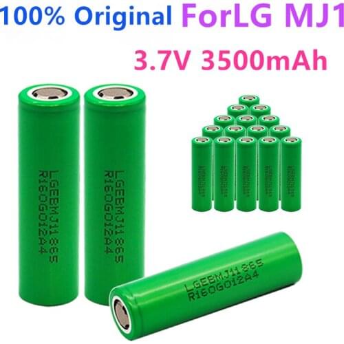1-10PCS 100% Original MJ1 3.7 v 3500 mah 18650 Lithium Rechargeable Battery For Flashlight batteries for LG MJ1 3500mah battery