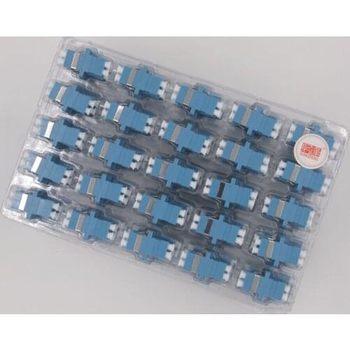 200PCS New Fiber Optic Connector Coupler LC PC-SM Singlemode Duplex Adapter Flange Telecom Cheap Wholesale to Russia