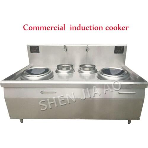 380V Commercial Kitchen induction cooker Food Frying Stove Machine Double-temperature Electromagnetic Frying Stove 1PC