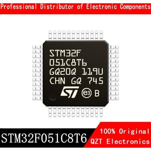 5pcs/lot new original STM32F051C8T6 STM32F051C8 STM32F051 32F051 QFP-48 microcontroller MCU