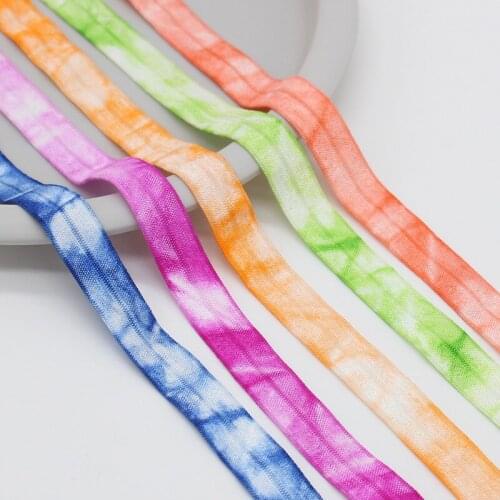 50 Yards Width 1.3cm Two-fold Elastic with Smooth Elastic Webbing Gradient Color Edging Elastic Band