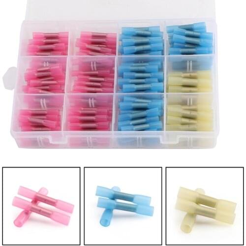 Areyourshop 200PCS AWG Heat Shrink Crimp Butt Electrical Wire Splice Terminal Connectors Kit