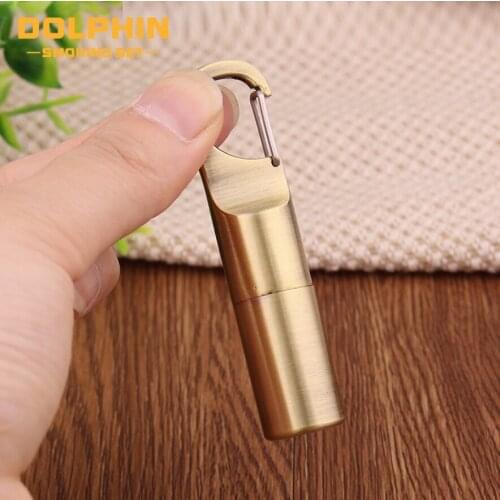 Dolphin car key chain Kerosene gasoline petroleum oil cigarette lighter Mini metal pendant creative outdoor waterproof igniter