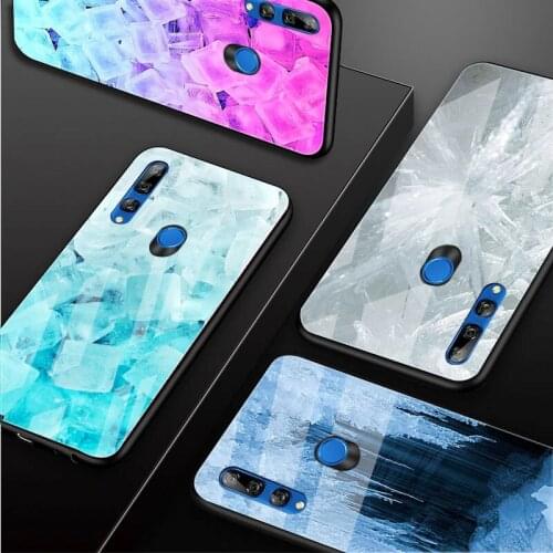 The aesthetic art of ice Tempered Glass Phone Case For Huawei honor 8X 9 10i 20i 20Lite 20Pro 30 Pro Cover Shell