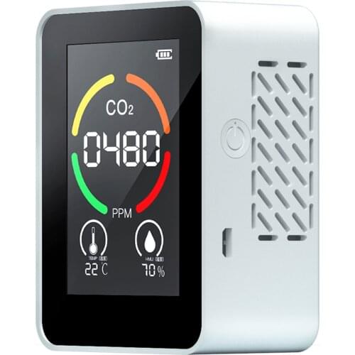 CO2 Air Detector Carbon Dioxide Detector Agricultural Production Greenhouse CO2 Monitor White