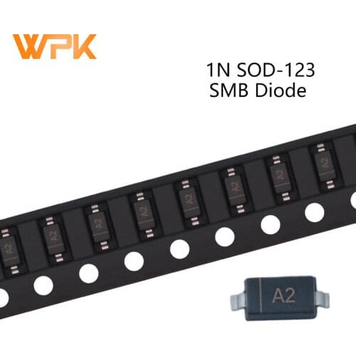 100Pcs SMD Fast Switching Diode SOD-123 1N4148W A2 1N4007W T7 1N5819W S4 1N4148W T4 1N5819 SL 1N4007 T7 1N5817 S4 100V
