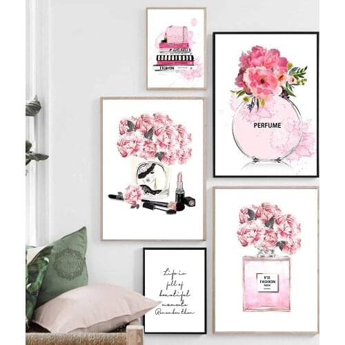 DIY perfume wall art diamond painting fashion bag rhinestone embroidery painting beauty mosaic wall picture makeup decoration ro