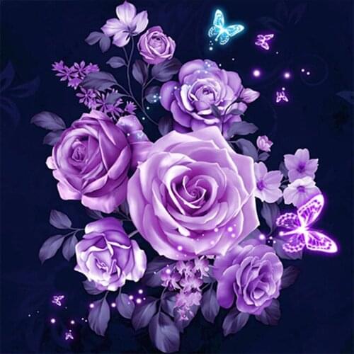 Evershine Full Square Round Diamond Embroidery Rose Cross Stitch Kit Diamond Painting Flower Rhinestones Pictures Handicrafts