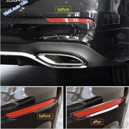 Lapetus ABS Chrome Rear Tail Fog Lights Lamps Cover Trim Fit For Mercedes Benz E-Class E CLASS W213 Sedan Sport 2016 - 2019