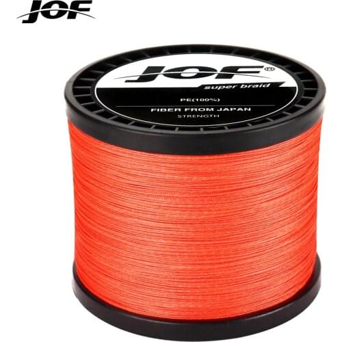 JOF Fishing Line 1000M 4 Strands Braided Fishing Line Multifilament PE Line 8 10 20 30 35 40 50 60 80LB