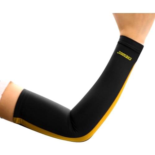 CUESOUL Compression Arm Sleever Black/Orange,Cooling Ice Silk Arm Protector for Dart Player,Unisex