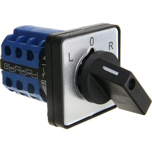 L-0-R 20A/32A Cam Switches Terminals Rotary Switch with Screw Changeover Control Switch Panel Mounted For Electrician Using Tool